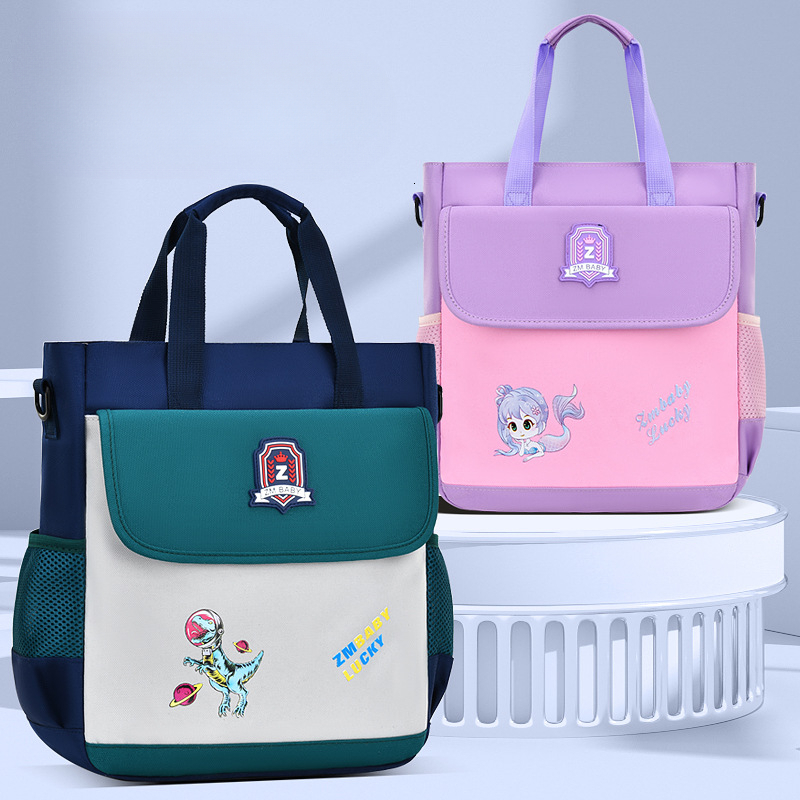 Popular fashion designer new-style elementary school tutoring class bag cartoon cute handbag training class shoulder bag