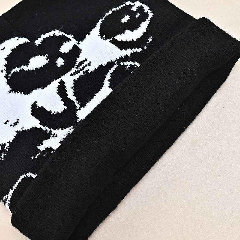 Knitted Hat for Men and Women Jacquard Hat Trendy Hat Hiphop Hat Autumn and Winter Outdoor Warm Printed Hat H251020