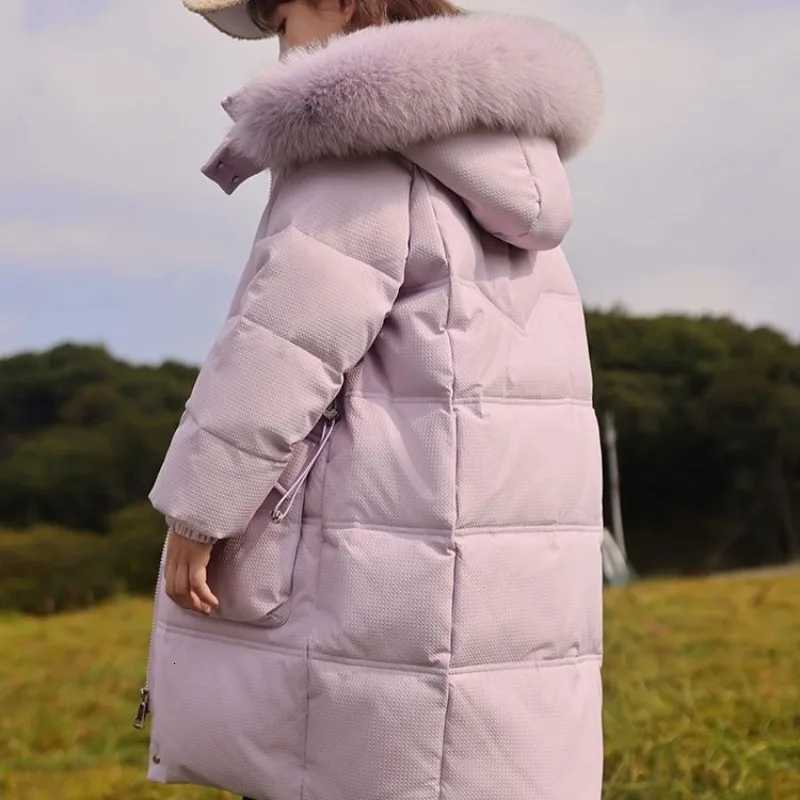 New 2025 Winter Girls Thermal Insulated Down Jacket Trendy Stylish MidLength Winter Coat for Kids Warmth Fashion ComboT251021
