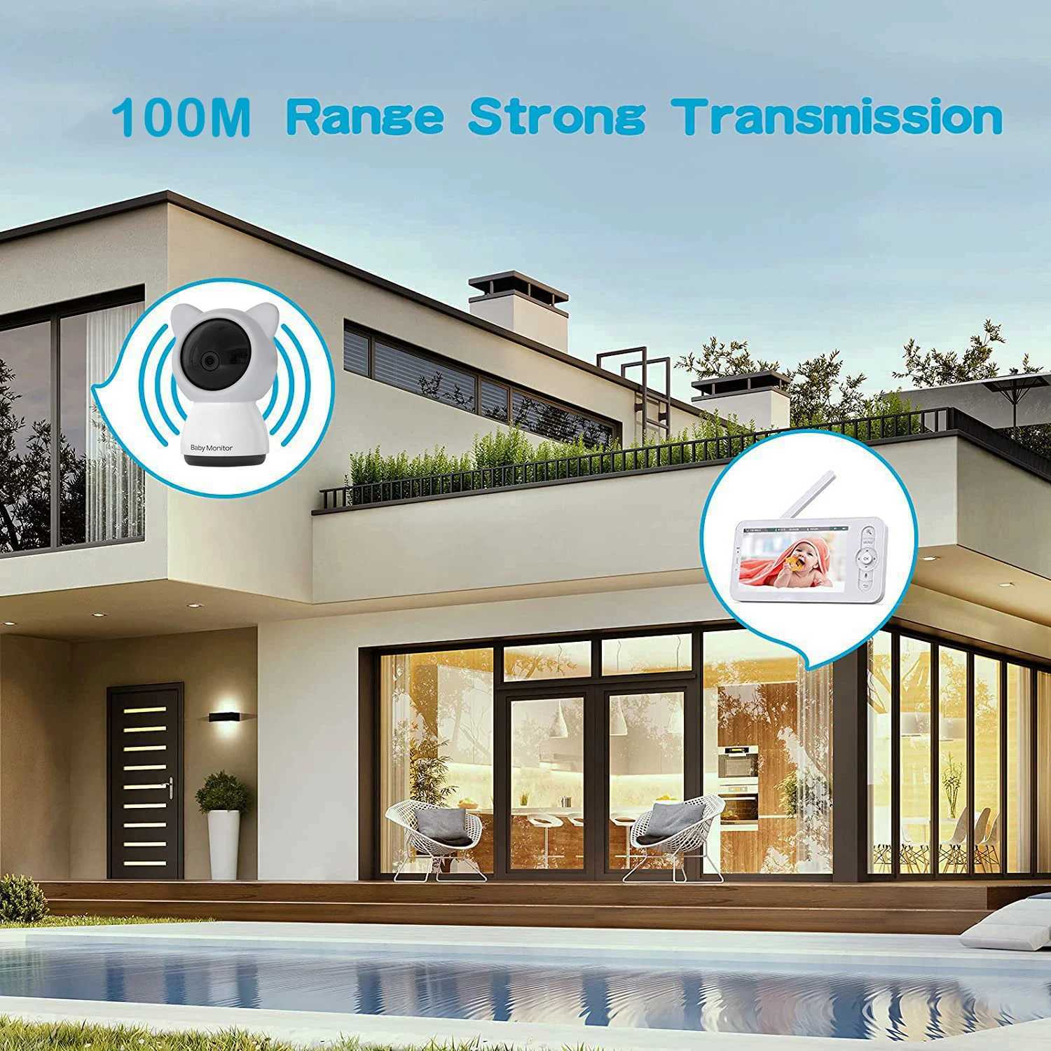 Wireless WiFi Baby Monitor with 5inch LCD Display Mother Kids 1080P 4x Zoom Camera Night Vision TwoWay Audio Electronic Nanny J251121