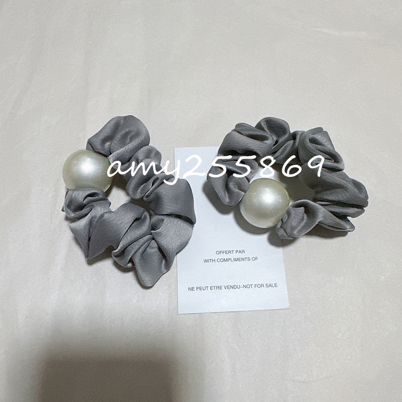 Fashion grey silk rubber bands c pearl head rope hair ring for ladies favorite delicate items headdress accessories party gifts