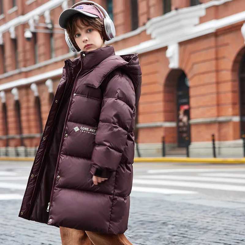 OLEKID 2025 Winter Boy Down Jacket White Duck Down Thick Warm Long Teenage Boys Jacket Coat 614 Years Kids Boy Parkas OuterwearT251021