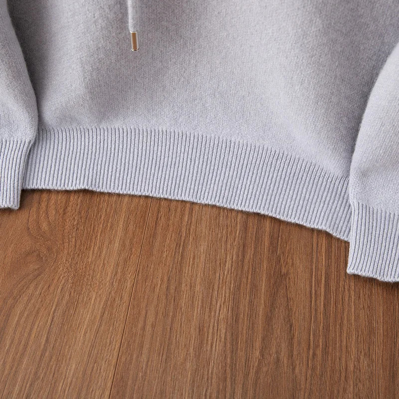DjzDsm Mens 100 Pure Cashmere Sweater Hooded Pullover Autumn Winter Casual Style Clothing Soft Warm Cashmere Knitwear Tops 251020