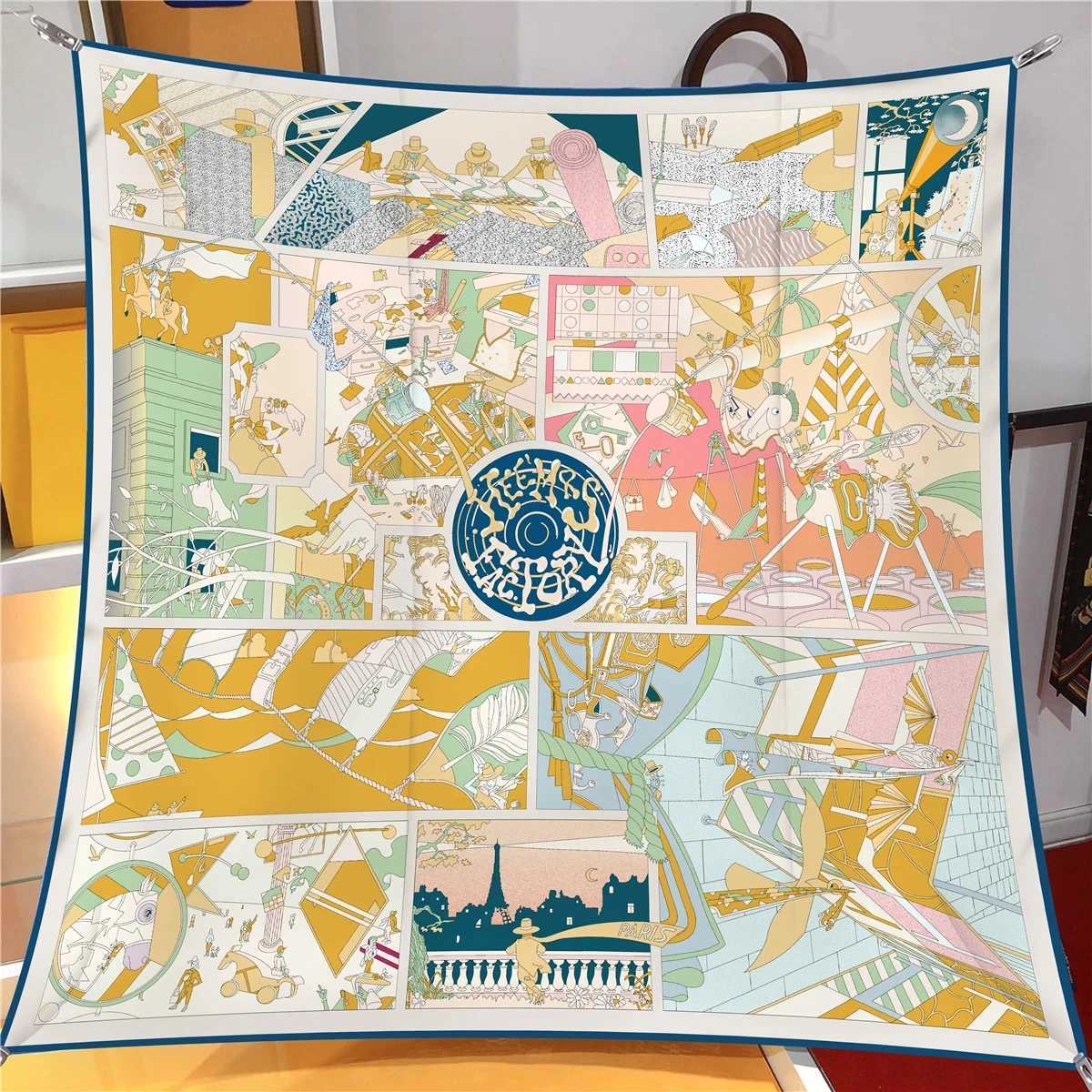 Design Luxury Brand Twill Silk Women Scarf Sunscreen Foulard Shawl Hijab Female Hair Hijab Wraps Neckerchief Bandanda Echarpe W251021