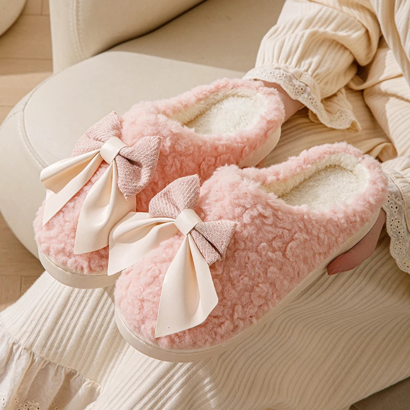 Mens Winter Cotton Slippers with Heel Indoor ThickSoled NonSlip Warm Plush FleeceLined Couples Home Cotton Shoes for Women 251021