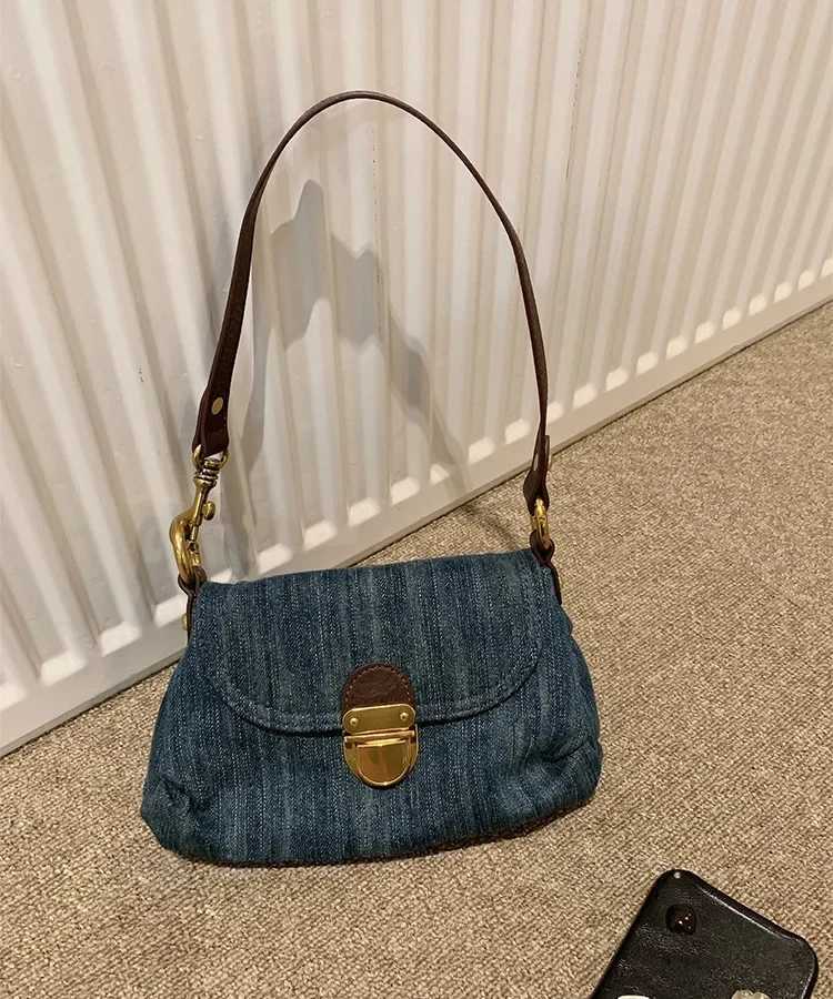 Fashion Denim Women Shoulder Bags small Lady Axillary bags ladies Handbags blue Cowboy Female totes wallet bolsasXJ251021