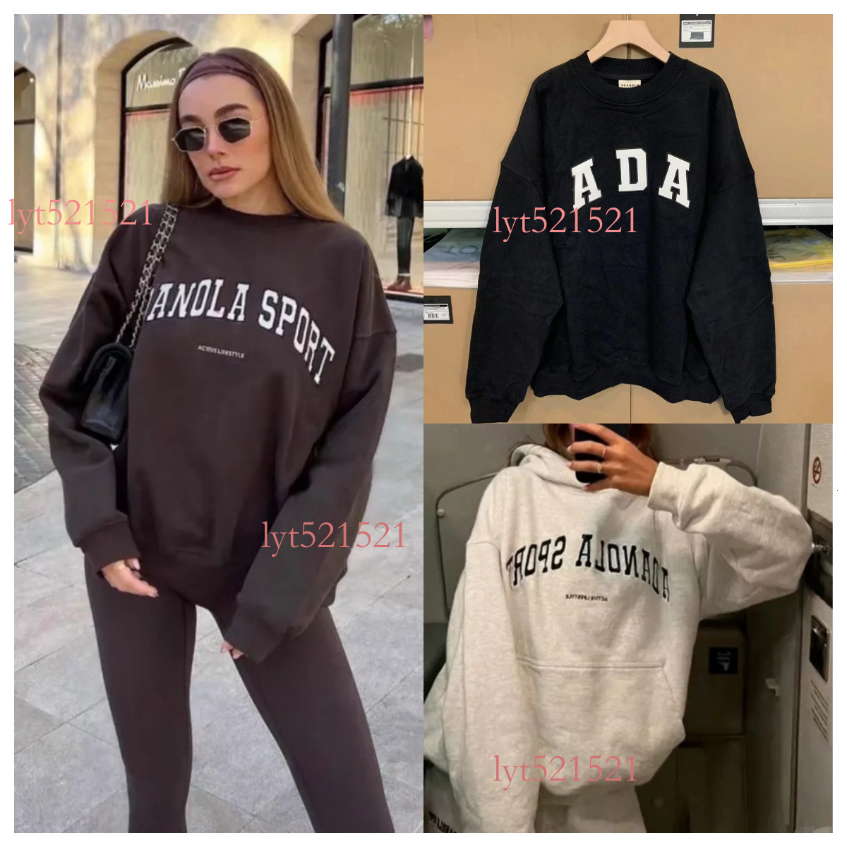 25ss adanolada oversizedsweatshirts ada cotton loosehoodies letters embroideriedfashion lady sweaters comfyjumpers sleeved sweatshirt Fashion T-shirt c6d