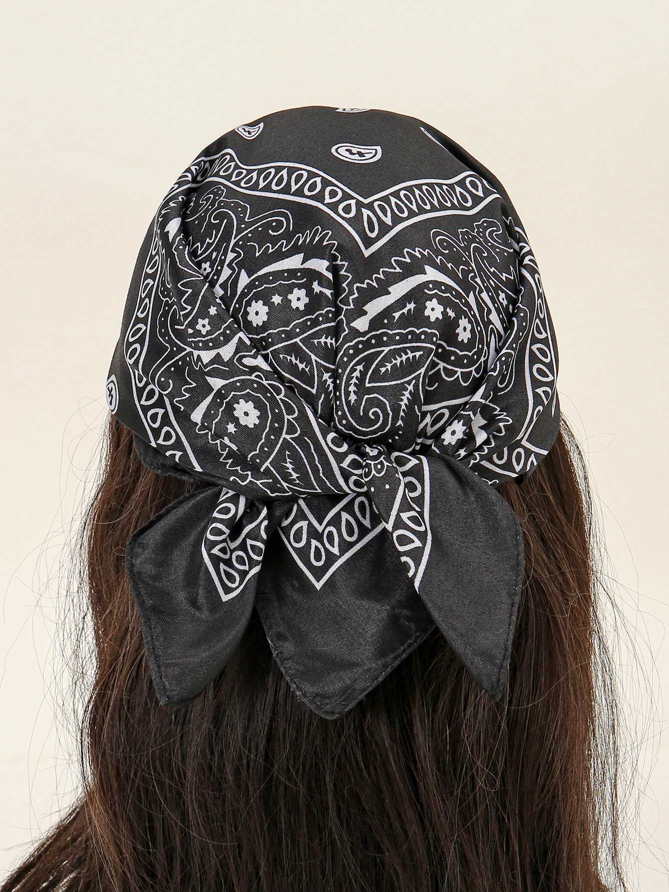 54cm54cm Fashion Cotton Hip Hop Scarf Paisy Square Scarves wear Band Hair Band Neck Wrist Wrap Band AccoriesW251021