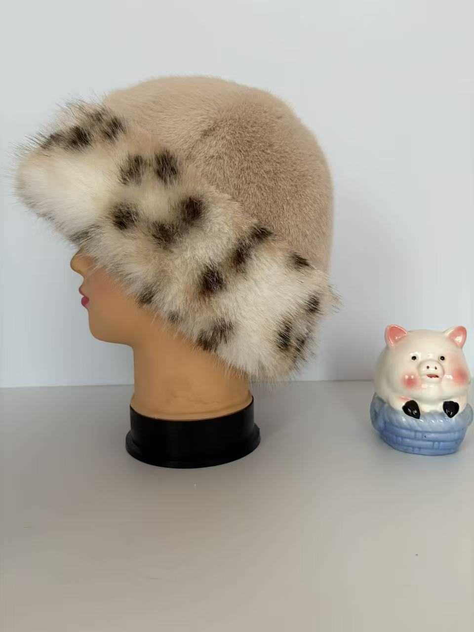 Winter Plush Fisherman Hat Warm Ear Protection Bucket Hat Hat Slimming Coldproof Hat for Women H251020