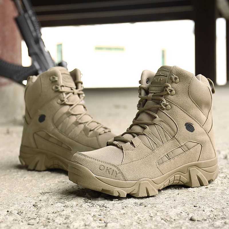 Men Tactical Boots Lace Up Breathable Male Army Boots Desert Boot Climbing Hiking Shoes Safety Unisex Hunting Boots Motorcycle L250909