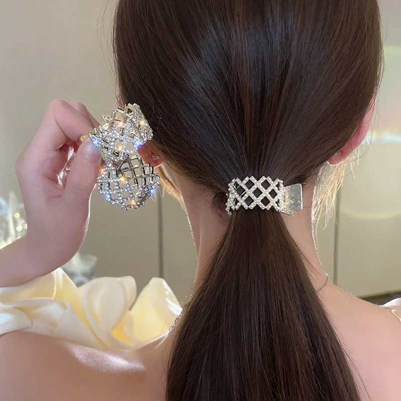 New Pearl Rhinestone Hair Claws Girl for Women High Ponytail Clip Fixed Hairpin Fashion Hair Accessories Headwear GiftsW254021