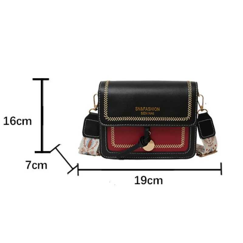 Fashionable Bag for Women Versatile New Crossbody Bag Contrasting Color Shoulder Bags Small Square Bag Wide Shoulder StrapXJ251021
