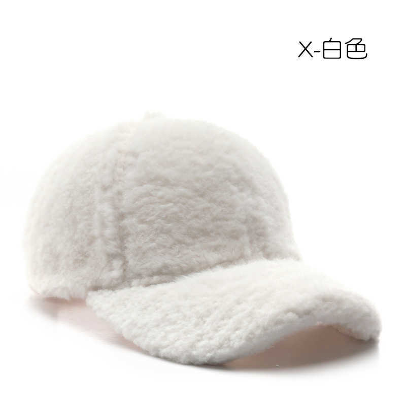 Womens Hat Autumn Winter Personality Solid Color Plush Baseball Cap Outdoor Mens Travel Warm Coldproof Duckbill Cap H251020