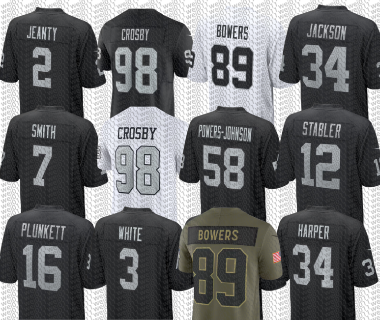 Charles Woodson Bo Jackson Ken Stabler Jim Plunkett Geno Smith Ashton Jeanty Maxx Crosby Tre Tucker Devin White Brock Bowers Dont'e Thornton Jr Football Jersey women