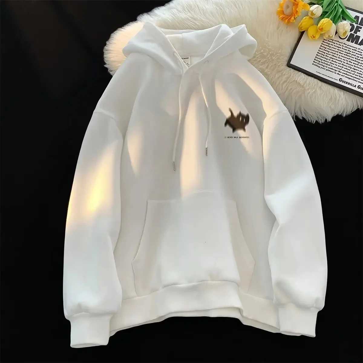 Casual mens hoodie fashionable catprint streetwear comfortable and highquality hoodie fashionable mens top W251021