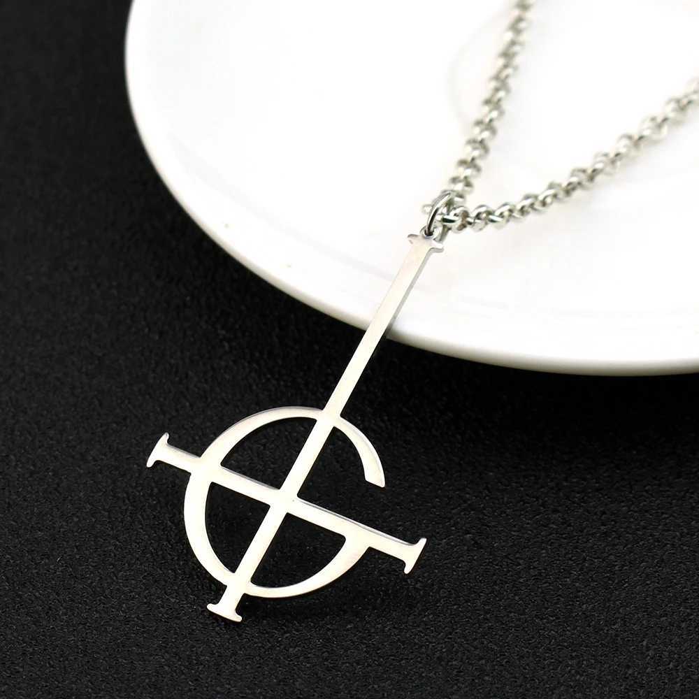 Mysterious Cross Destinys Gate Key Pendant Necklace Punk Cross Ghoul Chain Band Jewelry GiftXJ251018