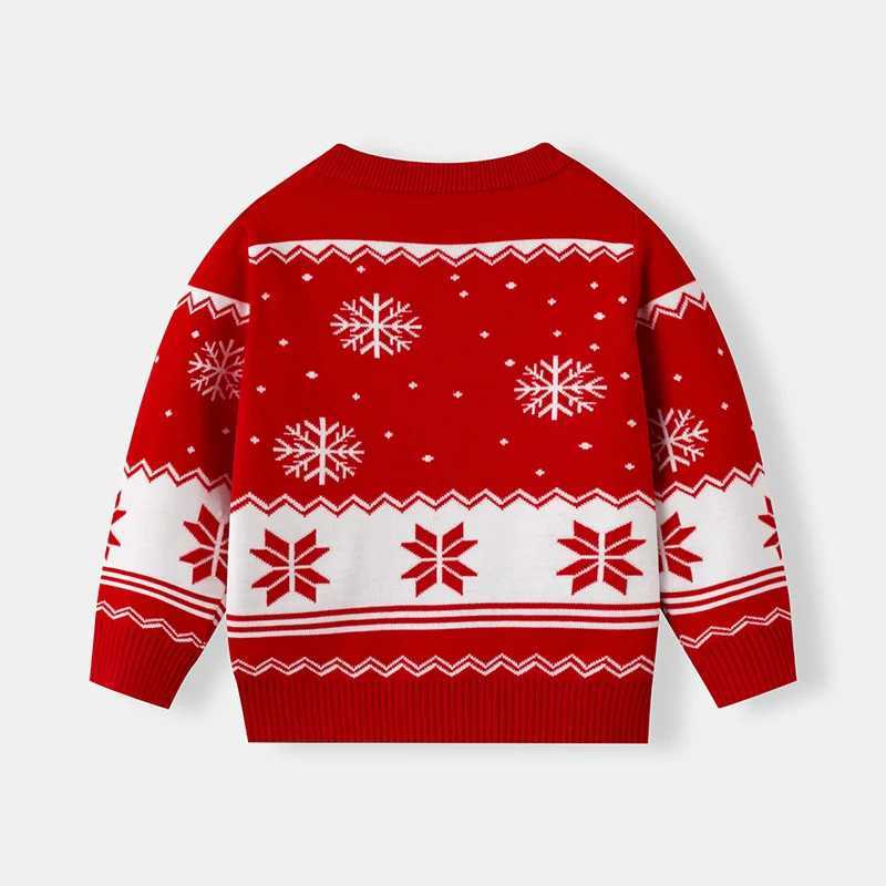 Christmas Family Matching Sweater Winter Warm Cartoon Elk Print Knitwear Adult Kids Xmas Long Sleeve Pullover Tops Streetwear L2510217177