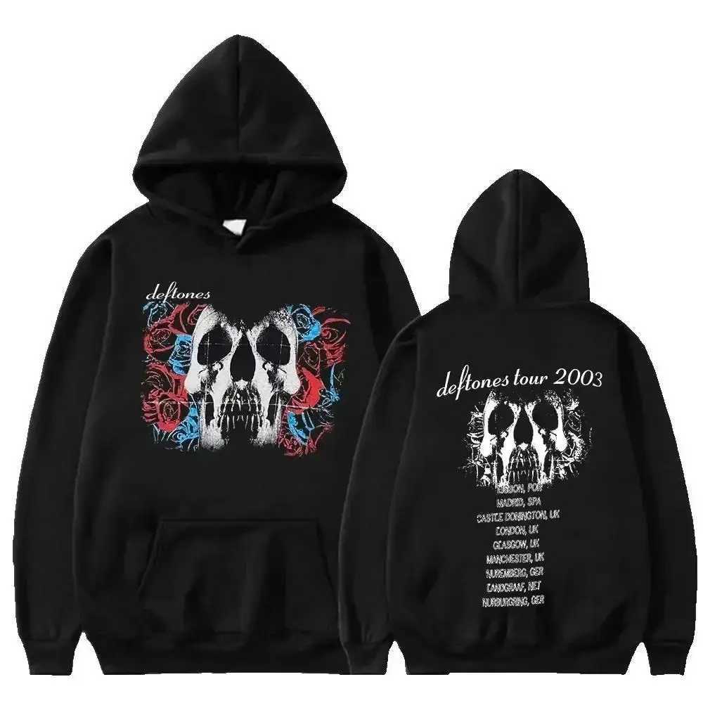 New Deftones Fashion Prevalent Print Hooded Men Women Plus Size Hoodies Retro Punk Sweatshirt Unisex Personality Streetwear J251021