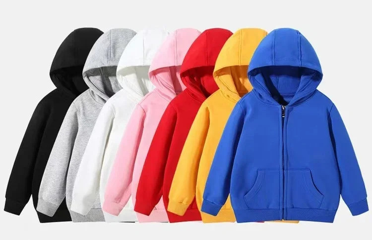 SpringFall Fashion Boys Girls Pure Pink Black Red Grey Sweet Style Comfortable Zipper Hoodie Top 251021