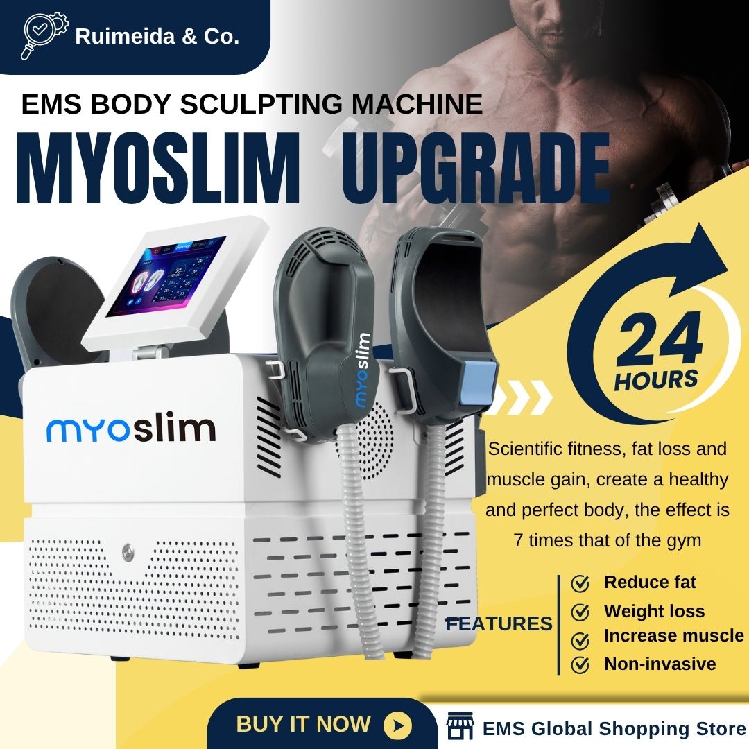 EMS Body Sculpting Machine MYOSLIM 6500W Professional Beauty Salon Equipment For Fat Reduction And Muscle Building With HI-emt Technology 15Tesla Powe