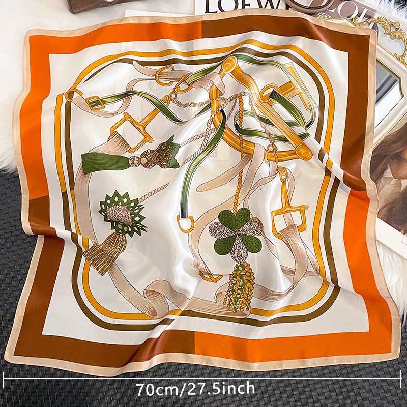 68cm Wens Simated Silk Square Scarf Fashionab and Versati Highend Scarfs Bag Clothing Accories Square ScarfW251021