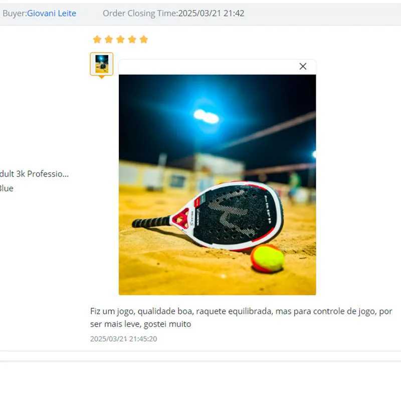 Cwin 2025 Beach Tennis 3K Full Carbon Fiber Rude Face Feminino Raquete Beach Tennis Carbon Frame Professional Masculina W251021