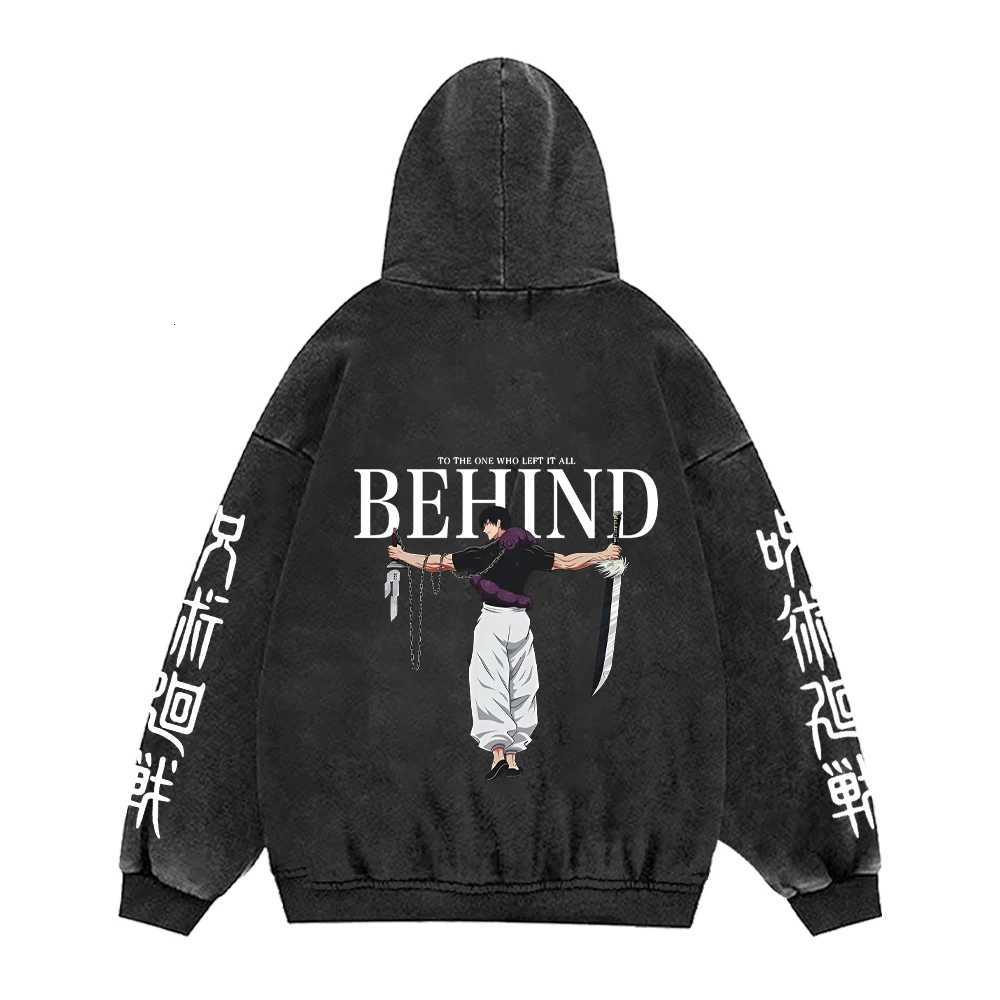Jujutsu Kaisen Anime Hoodies Men Women 100Cotton Toji Gothic Manga Sweatshirts Vintage Casual Pullover Fashion Streetwear Daily W251021