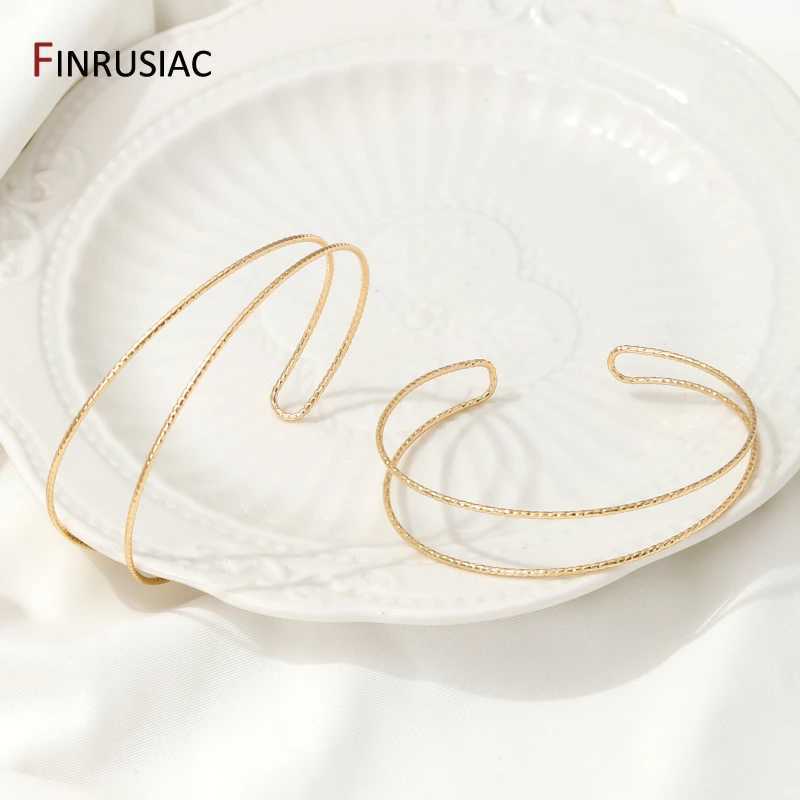 New Fashion 14K Gold Plated Brass Adjustable BangleOpen Cuff Bangles For Women Girls Fashion Jewelry Accessories J251021