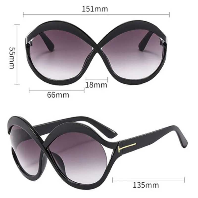 New Oversized Circular Frame Sunglasses Women Brand Designer Fashion Sun Glasses Lady Outdoor Travel Eyewear UV400 Oculos De Sol J251114