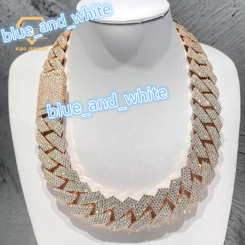 Thick and Heavy 24mm Width 4 Row Moissanite Diamond Hop Hip Jewelry Iced Out Cuban Link Chain