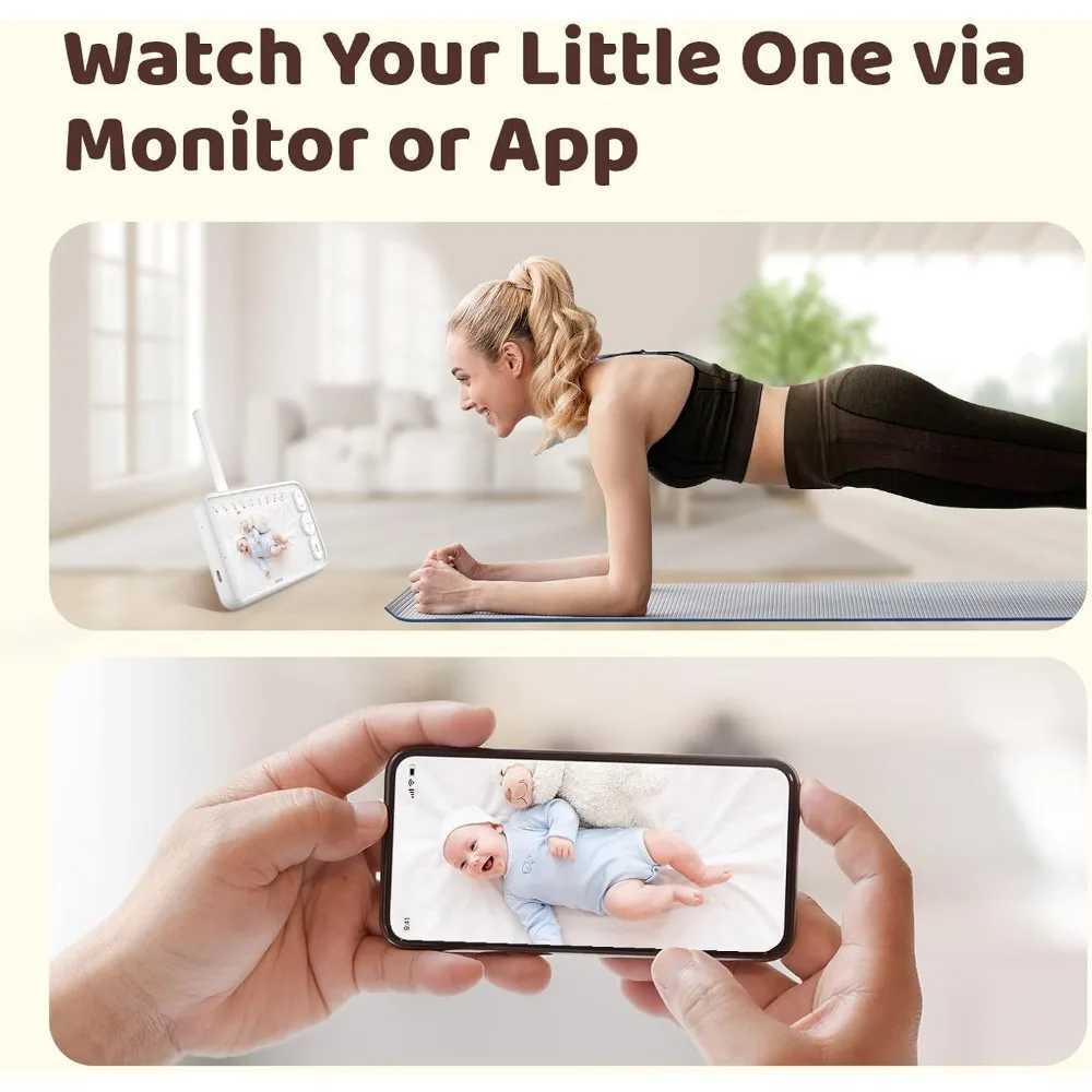 Peekababy Baby Camera Monitor Video Baby Monitor with Camera and Audio 5 Display 2Way Talk 4 in 1 Bracket Meets The Need J251121