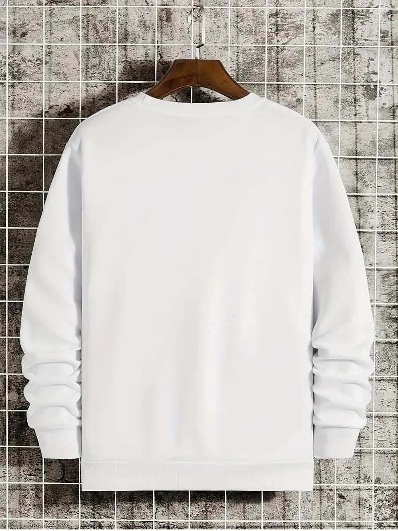 The new mens roundneck sweatshirt for Spring and Autumn 2025 features a casual fashionable and comfortable 3D pattern print W251021