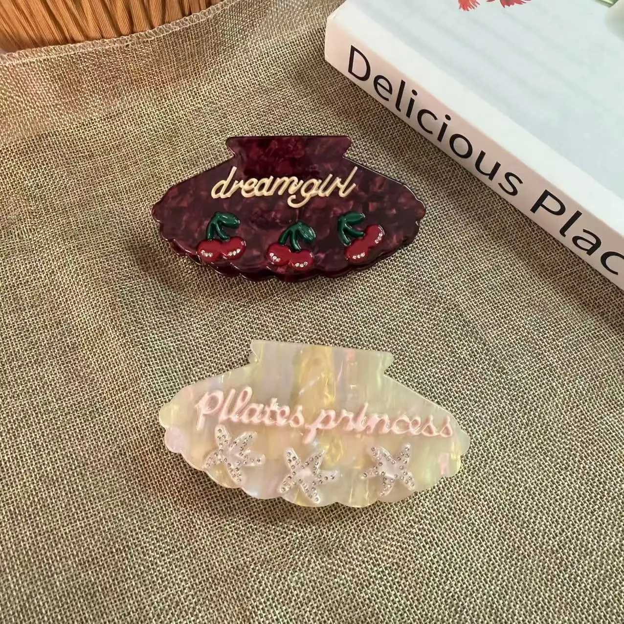 Kaosen series shell iron teeth grip clip vinegar board temperament highend shark clip back of the head disc hair grab hair acceW254021