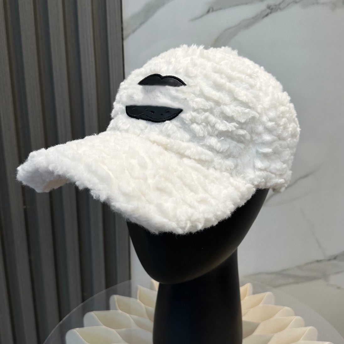 white lambskin baseball caps corduroy caps designer cap baseball cap keep warm eras fitted cap men peaked cap embroidery cap beige cap unisex cap for autumn and wither