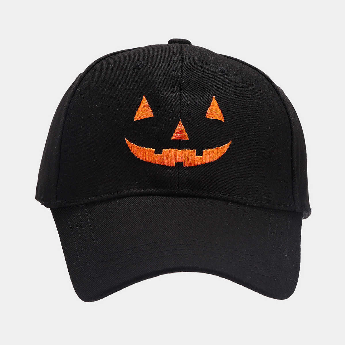 Quirky Personality Sunshade Sunscreen Curved Brim Pumpkin Skull Orange Baseball Cap Halloween Hat H251020