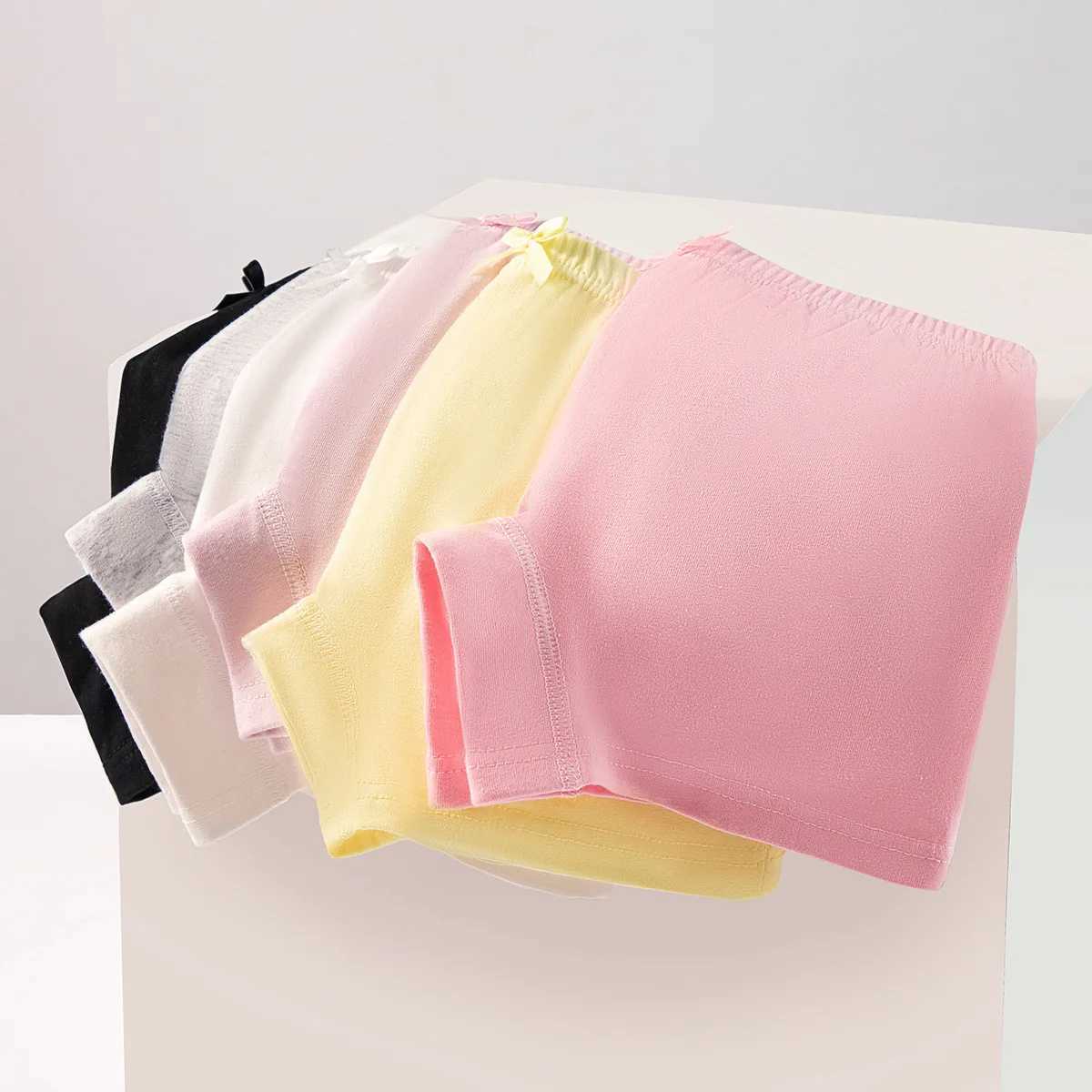 3pcs Childrens Solid Color Panty Girls Cotton Panties Soft Pretty Child Underwears Kids Baby Boxer Breathable Safety Underpants J251021