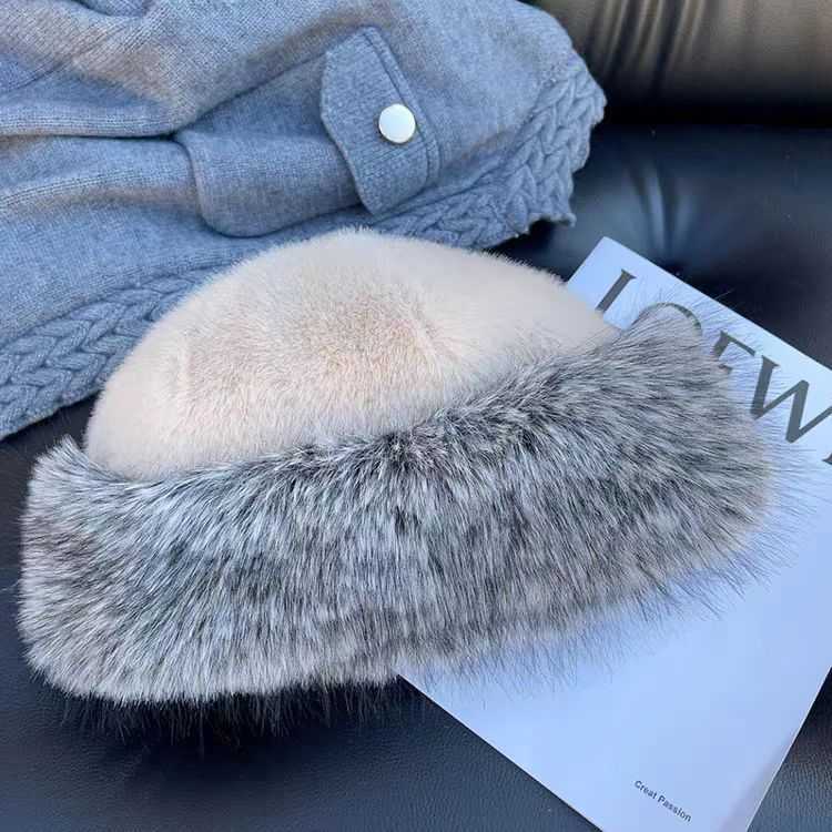 2025 New Style Cute Hat for Women Thickened and Warm for Autumn and Winter Ear Protection Imitation Mink Fur Plush H251020