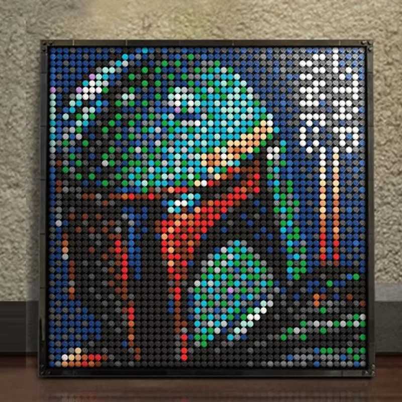 Wall Decoration Toy 31205 MOC Boba Fett Star Movie Figure Pixel Art Painting Building Blocks Brick Set Challenging Creative Gift L2510219LD7