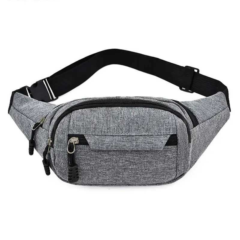 Waist Packs Waterproof Outdoor Sports Bag Unisex Canvas Pouch Fanny Pouch Solid Color Women Men Zipper Crossbody Male Bag Z251021