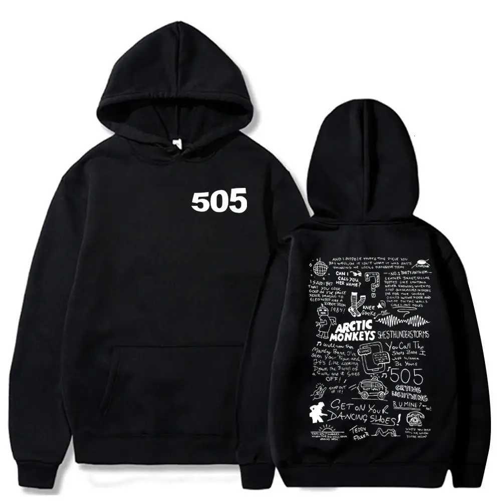 505 Arctic Monkey Music Merch Fan Gift Autumn and Winter Mens and Womens Hoodies Warm and Windproof Hoodies Street Wear W251021