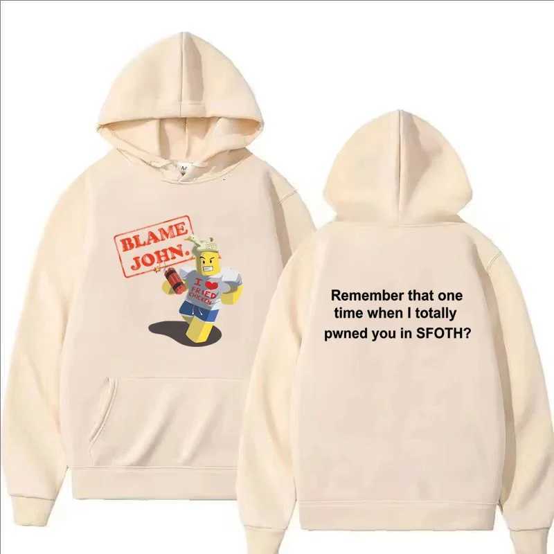 Blame John Printed Hoodie Autumn Winter Women Men Casual Funny Fashion Oversize ONeck Long Sleeve Sweatshirts Fleece Pullover W251021