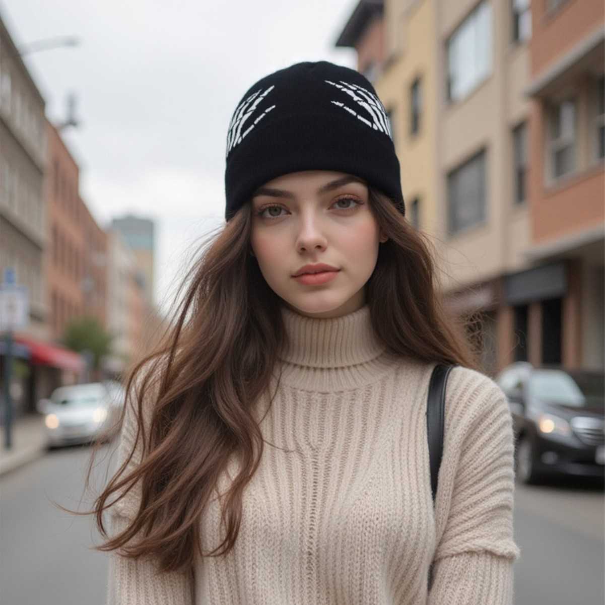Men and Women Outdoor Personality Casual Street Cold Hat Hip Hop Trend Acrylic Jacquard Warm Knitted Hat H251020