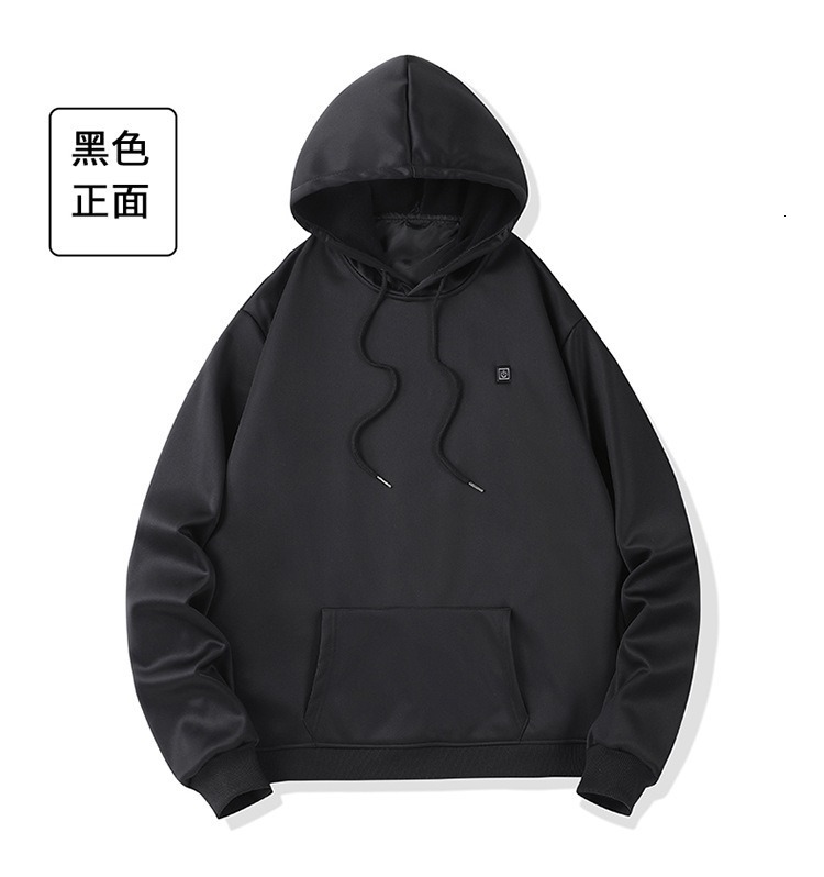 Cross-border Men's USB Heated Sweatshirt Warm Casual Designer Hoodie Jacket Tracksuit Men Polo Veste Coat Clothing Electric Heated Hooded Sweatsh