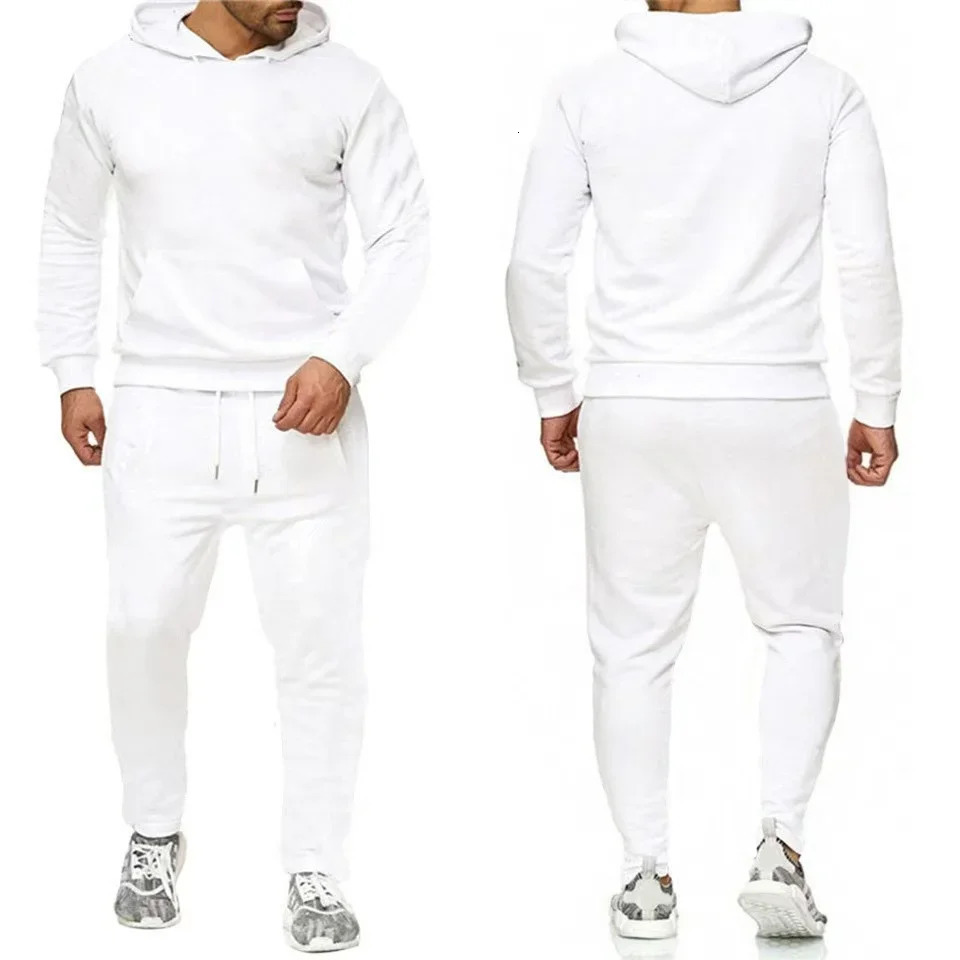 Mens autumn sportswear mens set 2piece hooded sweatshirtdrawstring pants sweatshirt running spor 251021