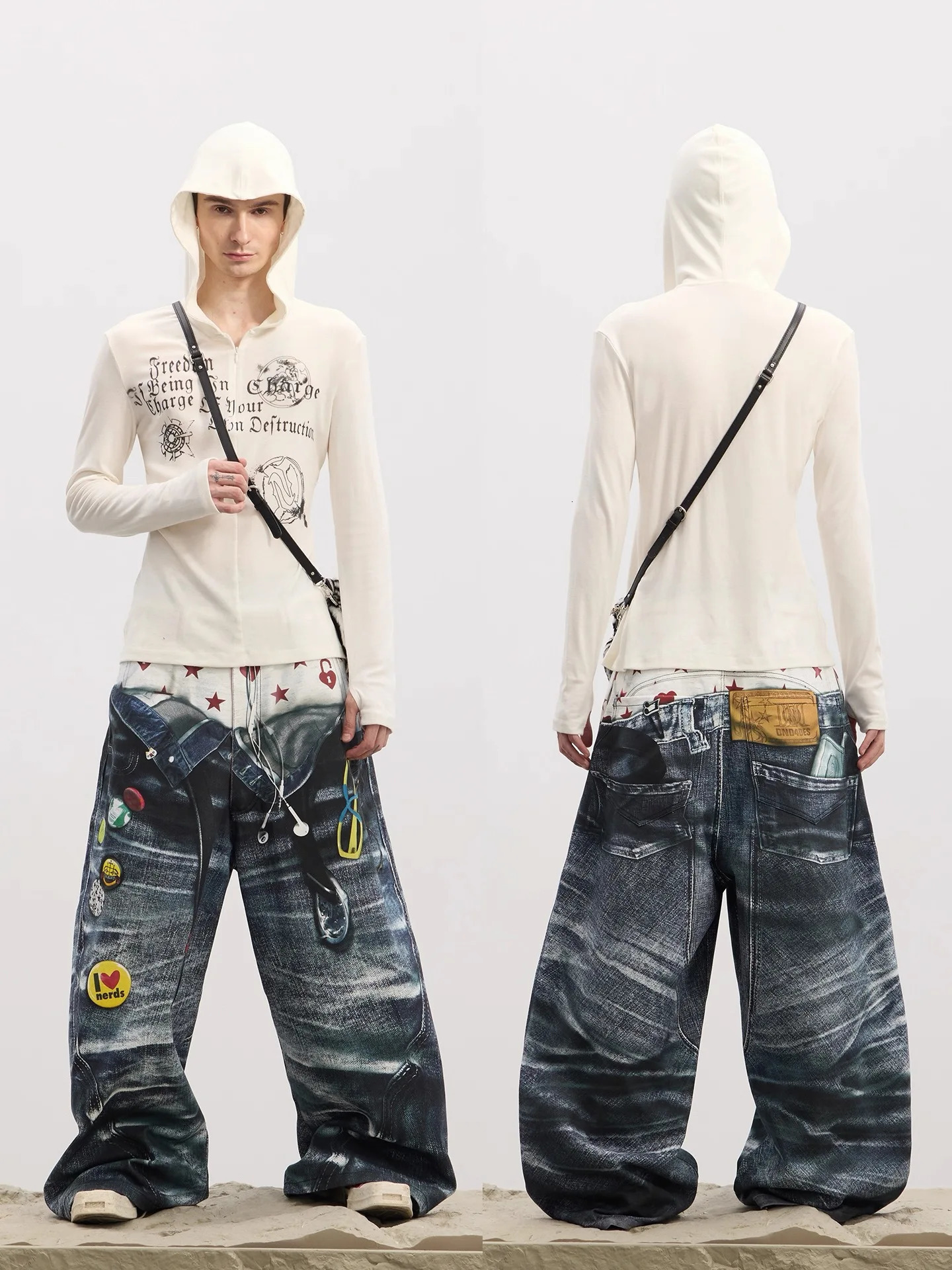 Jeans for Men Street Style Harajuku Hiphop Vintage Baggy Casual Wide Leg Y2k Pants Mens 251017