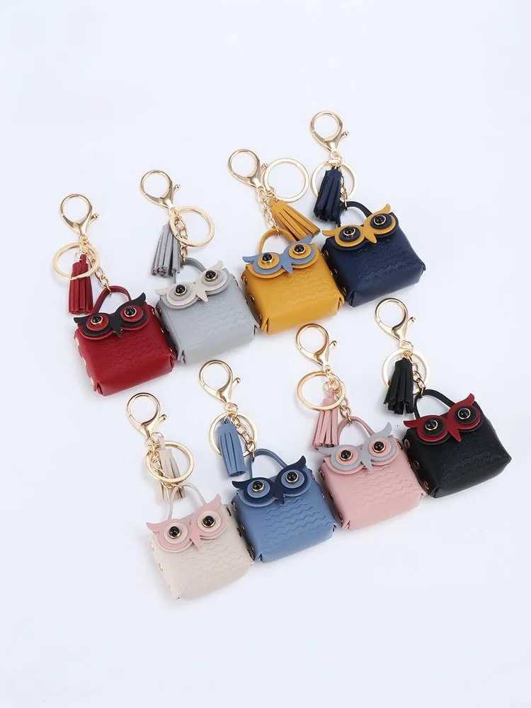 MultiPurpose Mini Owlshaped Coin Purse Bags Fashionable Backpack Decoration Keychain Earphone Bag For Women Girls Small Pouch W251021