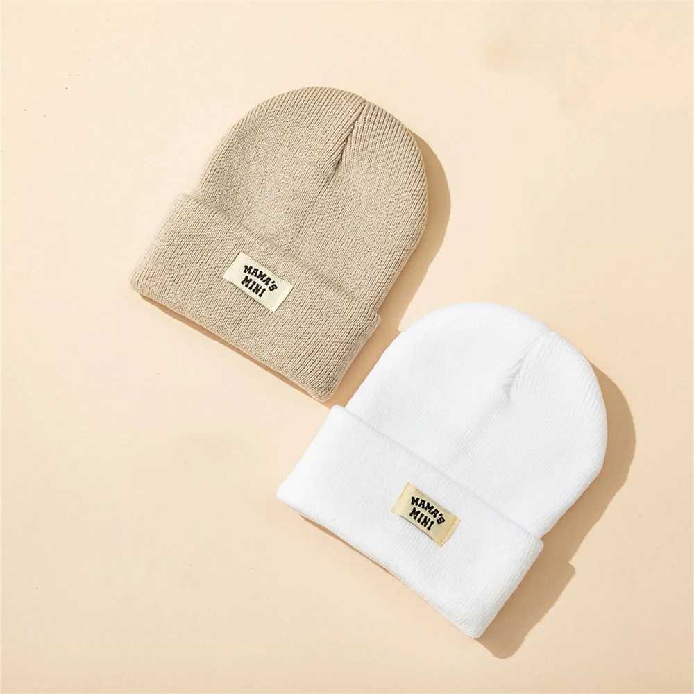 4Pcs New Kids Solid Color Warm Knitted Cap Children Autumn Winter Caps for Baby Boys Girls Brimless Hat Beanie J251021