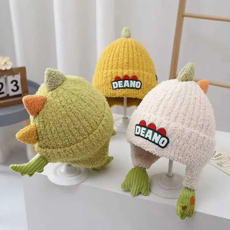 Boys and Girls Dinosaur Hat Cute Cartoon Lightweight Warm Winter Baby Hat for Kids for Autumn and Winter Outdoor Activities J251021