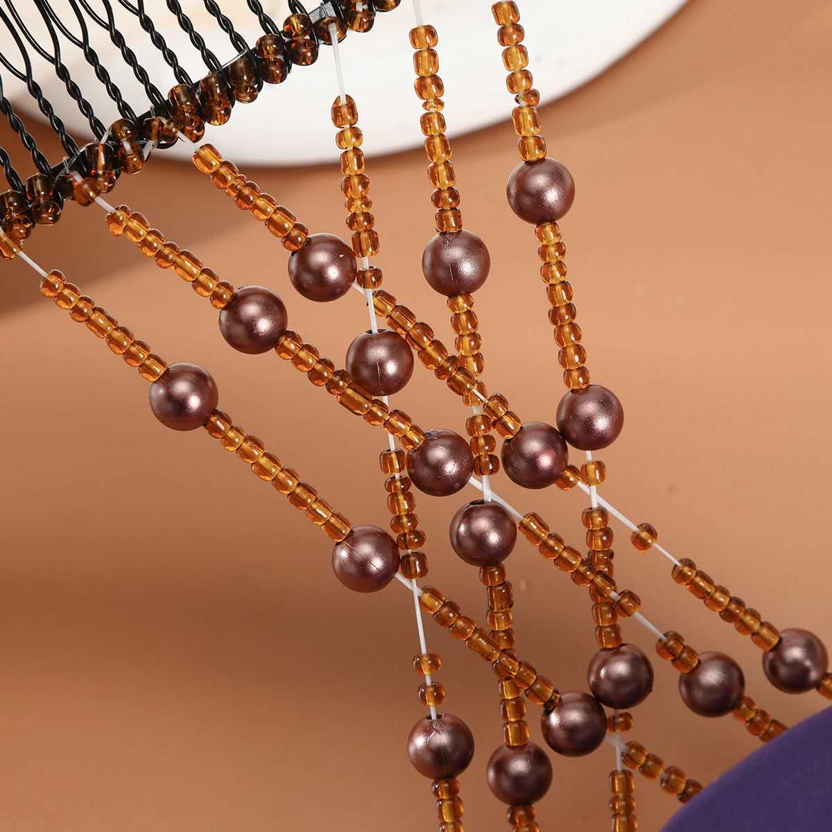 Pearl Plate Hair DoubleRow Comb Hair Comb Large Temperament Hairpin Clip Fixed Hair Hairpin Female Back Of The Head HeadwearW254021