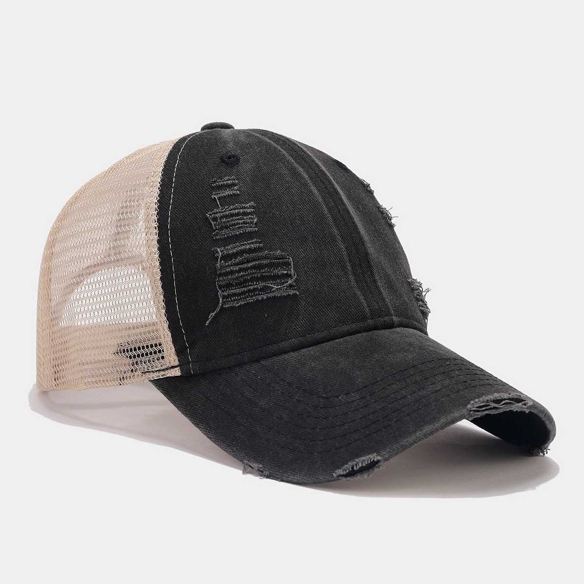 Summer Fashion Outdoor Golf Sports Baseball Cap Distressed Fashion Breathable Versatile Duckbill Cap Couple Cap H251020